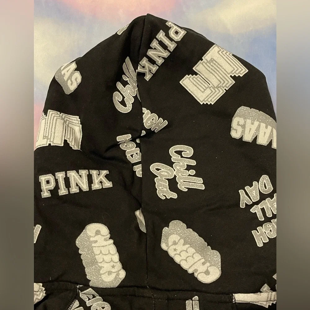 RARE PINK Sherpa Hooded One-Piece Onesie size XS - Picture 12 of 16